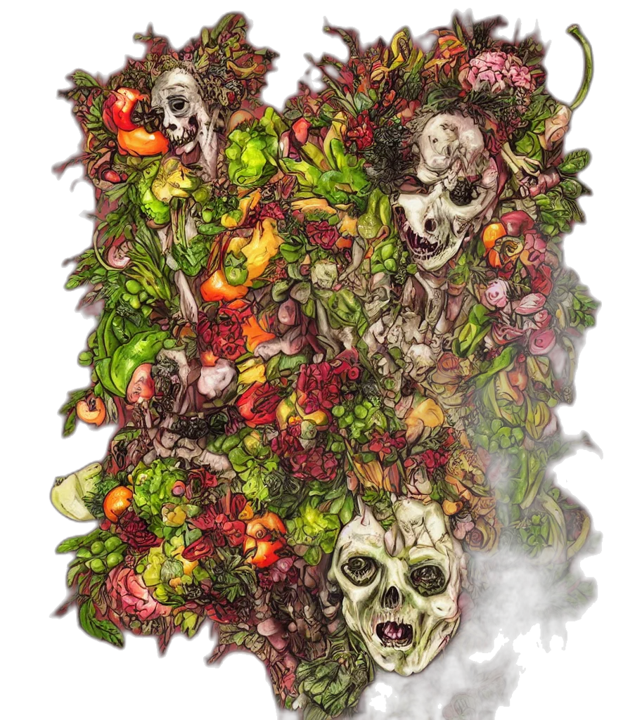 food, mask, face, creature transparent PNG cut-out