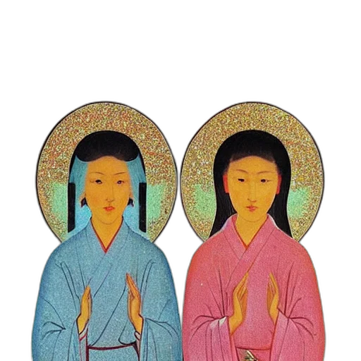 concept art, oil painting, portrait, asian transparent PNG cut-out