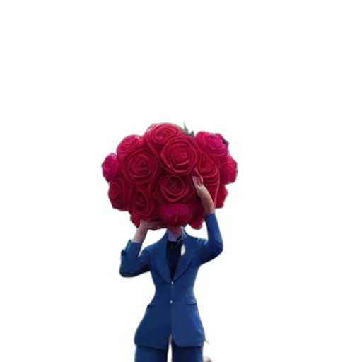 flower, crown, dress, staff transparent PNG cut-out