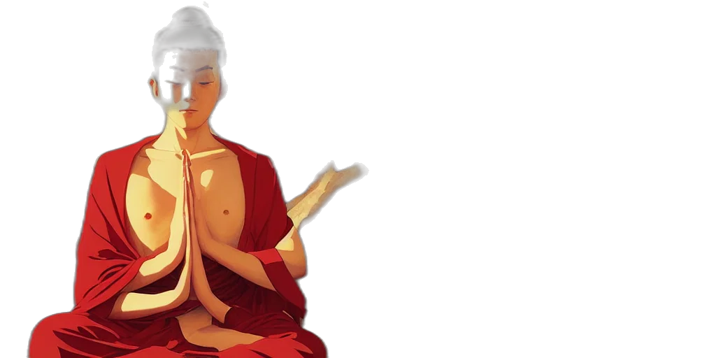 3d render, concept art, buddhism, style transparent PNG cut-out