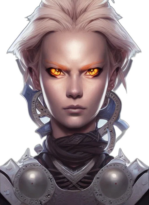 face, robot, jewelry, staff transparent PNG cut-out