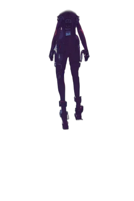 robot, jacket, staff, creature transparent PNG cut-out
