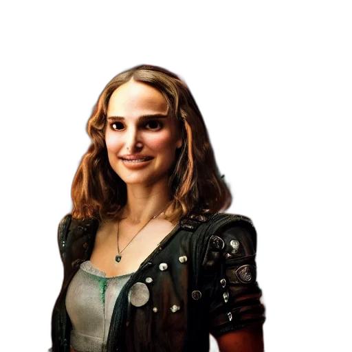 face, staff, jacket, robot transparent PNG cut-out