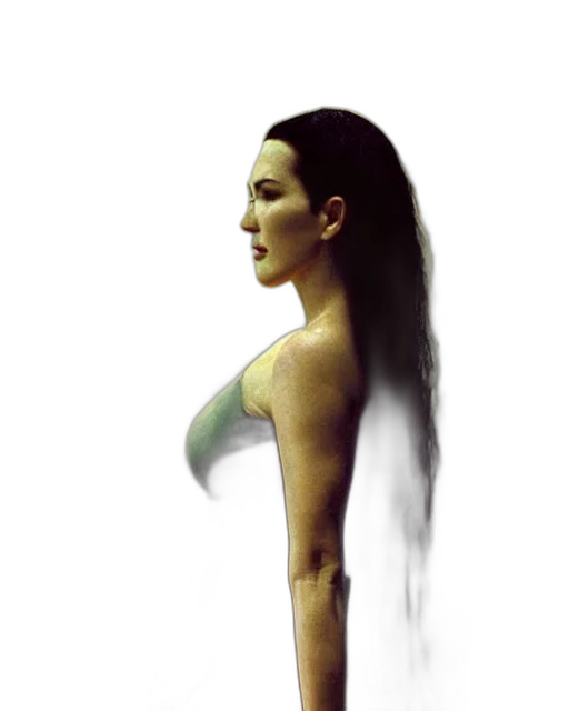 dress, hair, robot, face transparent PNG cut-out