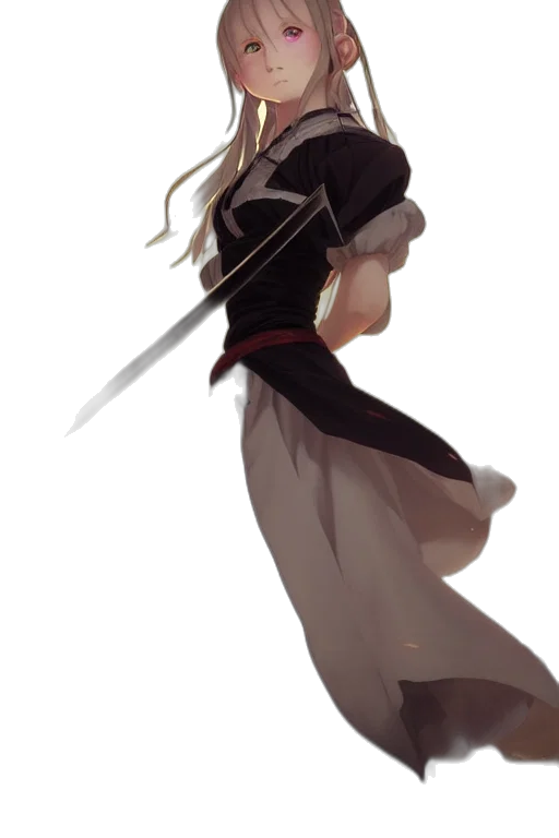 sword, staff, weapon, dress transparent PNG cut-out