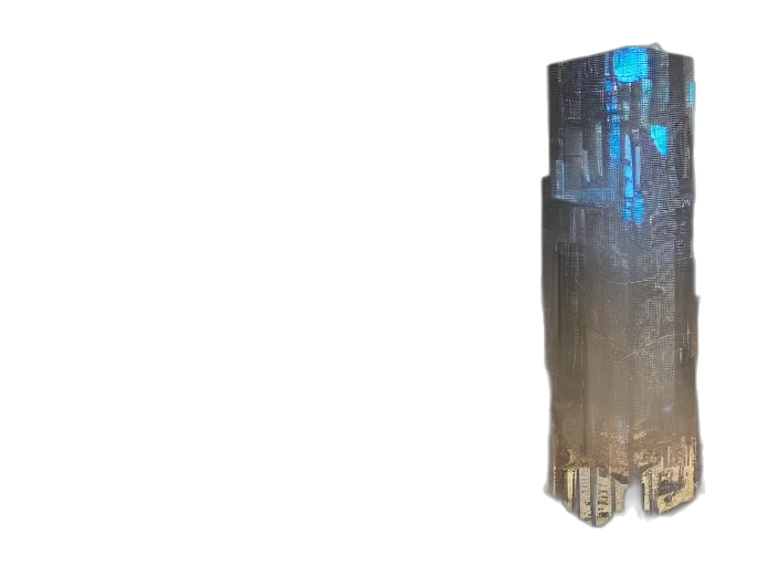 3d render, cyberpunk, concept art, huge transparent PNG cut-out
