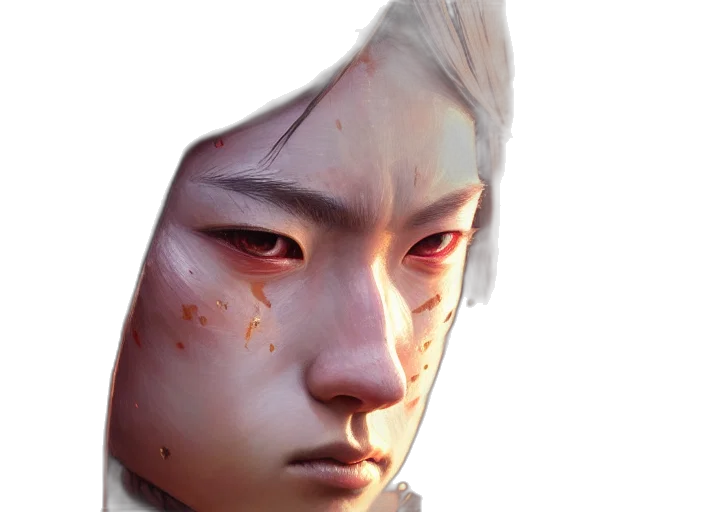 face, staff, mask, creature transparent PNG cut-out
