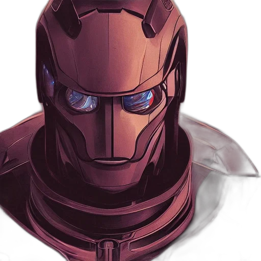 robot, mask, comic book art, concept art transparent PNG cut-out