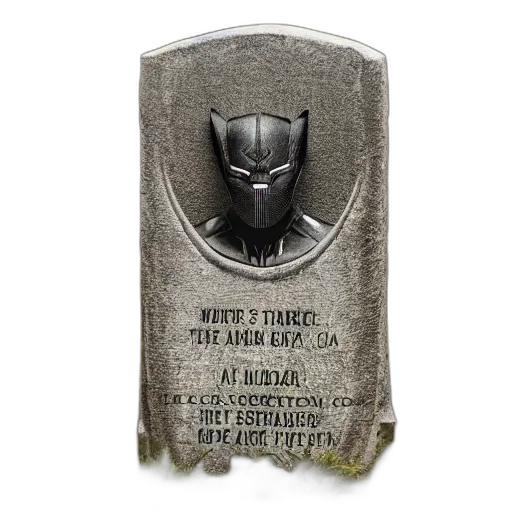comic book art, tombstone, inscribed, words transparent PNG cut-out