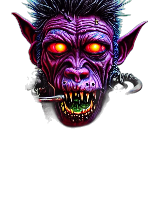 staff, mask, face, creature transparent PNG cut-out