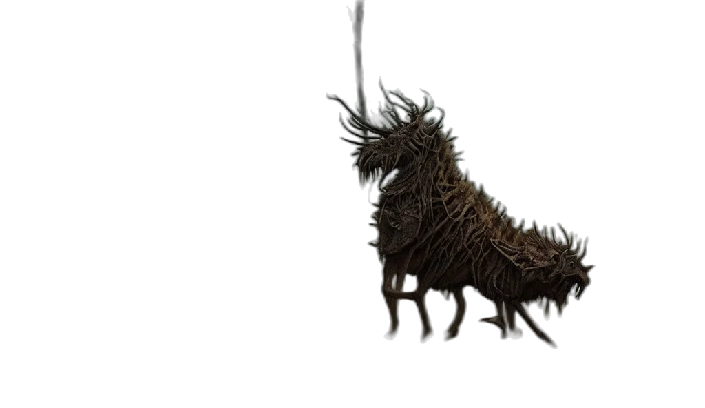 dragon, animal, creature, hair transparent PNG cut-out