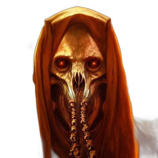 mask, creature, face, staff transparent PNG cut-out
