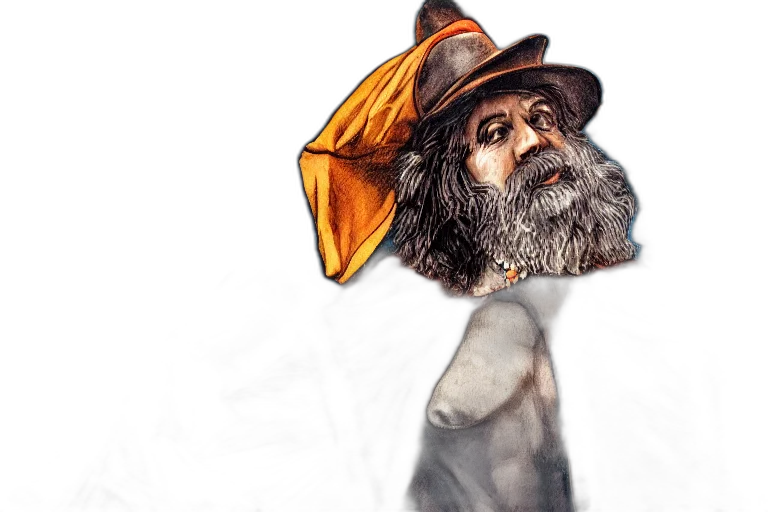 hat, mask, face, staff transparent PNG cut-out