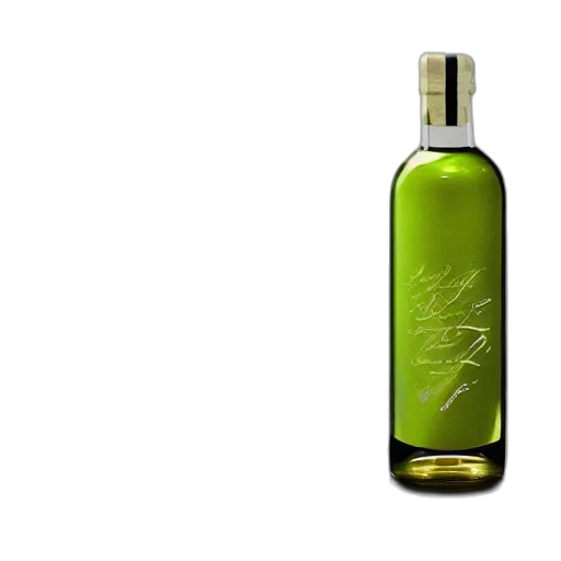 bottle, 3d render, photorealistic, green transparent PNG cut-out