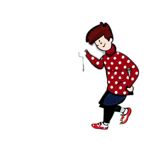 staff, jacket, cartoon, pixel art transparent PNG cut-out