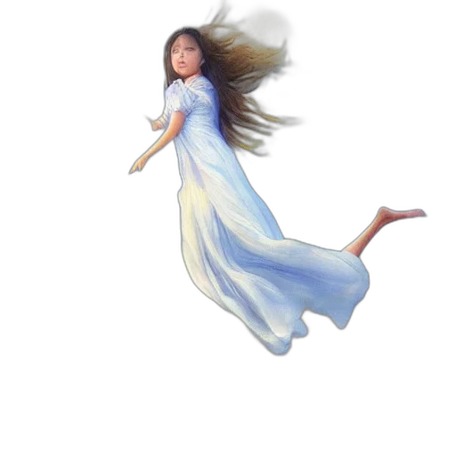 dress, hair, creature, concept art transparent PNG cut-out