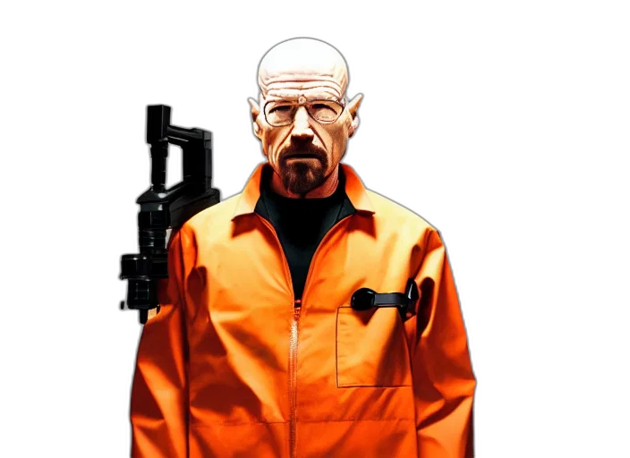 jacket, weapon, staff, face transparent PNG cut-out