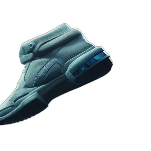 shoes, 3d render, vaporwave, cyberpunk transparent PNG cut-out