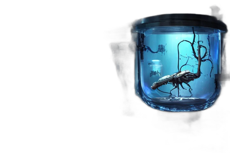 creature, animal, concept art, 3d render transparent PNG cut-out