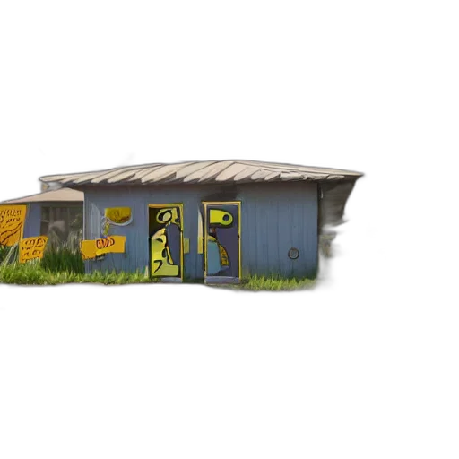building, 3d render, concept art, pixel art transparent PNG cut-out