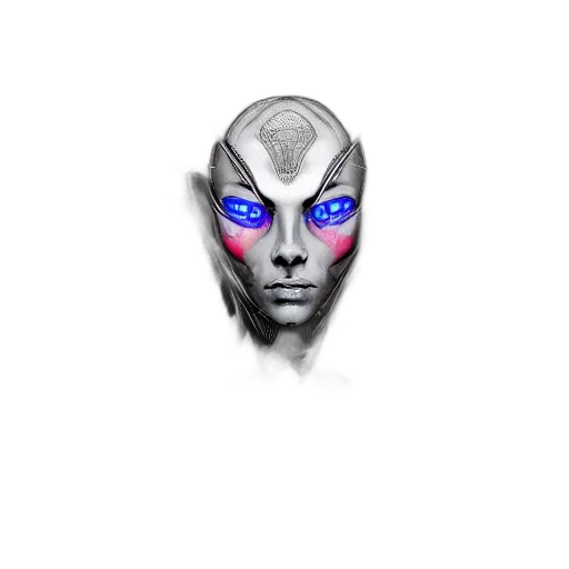 mask, face, robot, creature transparent PNG cut-out