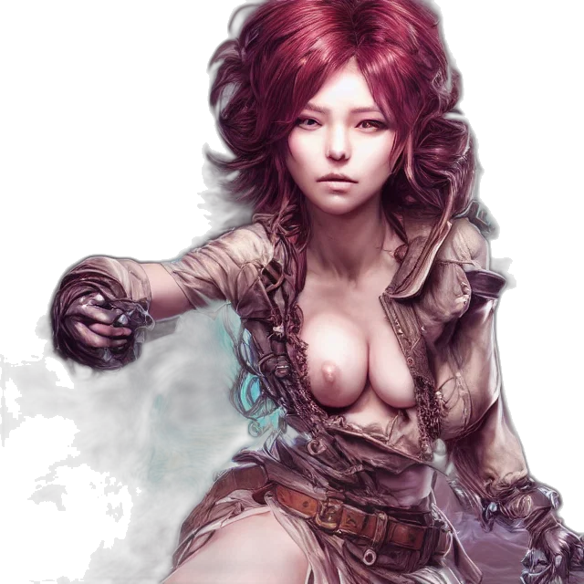 fantasy art, concept art, comic book art, photorealistic transparent PNG cut-out