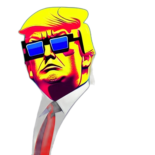 mask, pixel art, vaporwave, cartoon transparent PNG cut-out