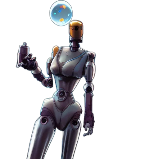 robot, staff, weapon, concept art transparent PNG cut-out