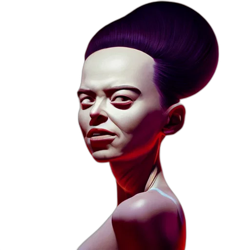 face, mask, hair, creature transparent PNG cut-out