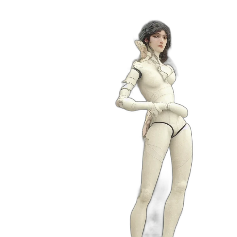 jacket, staff, concept art, 3d render transparent PNG cut-out
