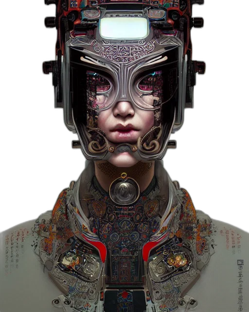robot, mask, face, cyberpunk transparent PNG cut-out