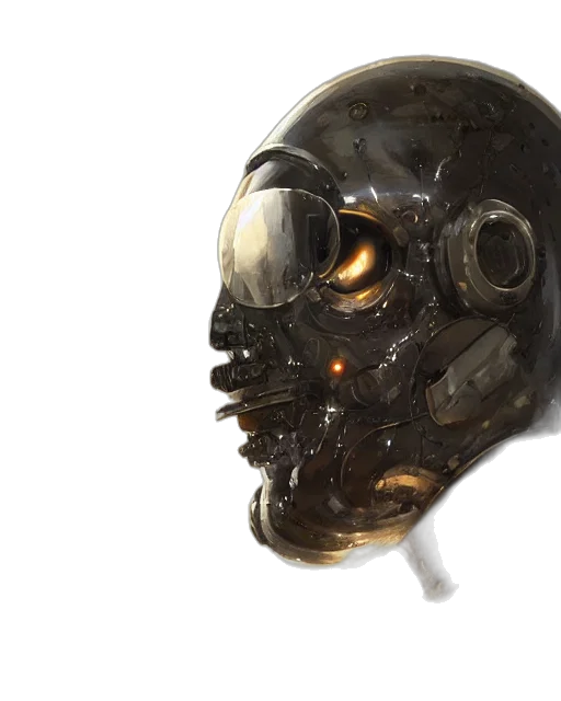 mask, face, robot, concept art transparent PNG cut-out