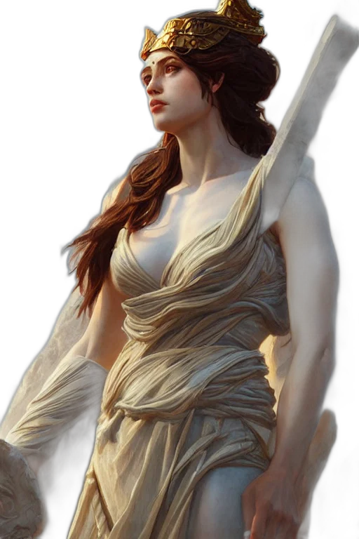 dress, sword, jewelry, fantasy art transparent PNG cut-out