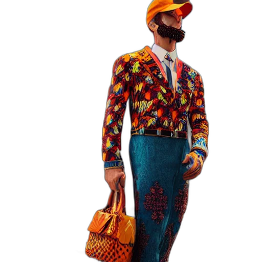 jacket, staff, hat, dress transparent PNG cut-out