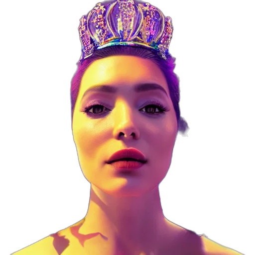 crown, face, robot, jewelry transparent PNG cut-out