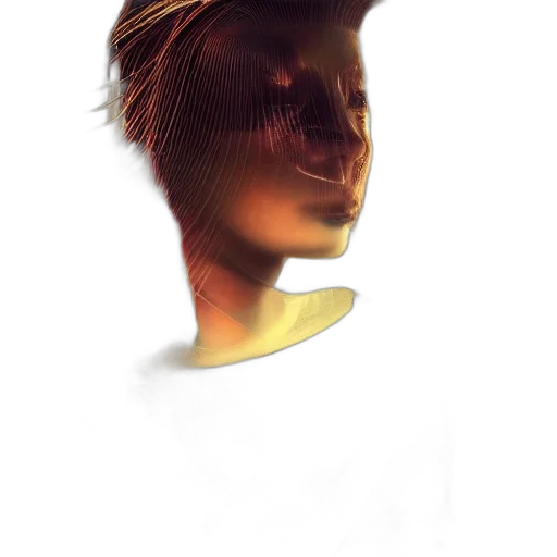 face, mask, hair, creature transparent PNG cut-out