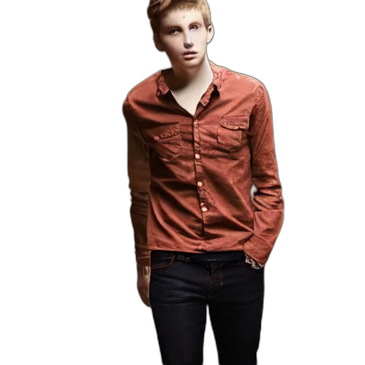 jacket, staff, face, photorealistic transparent PNG cut-out