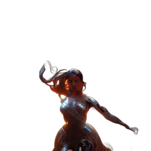 dress, staff, creature, weapon transparent PNG cut-out