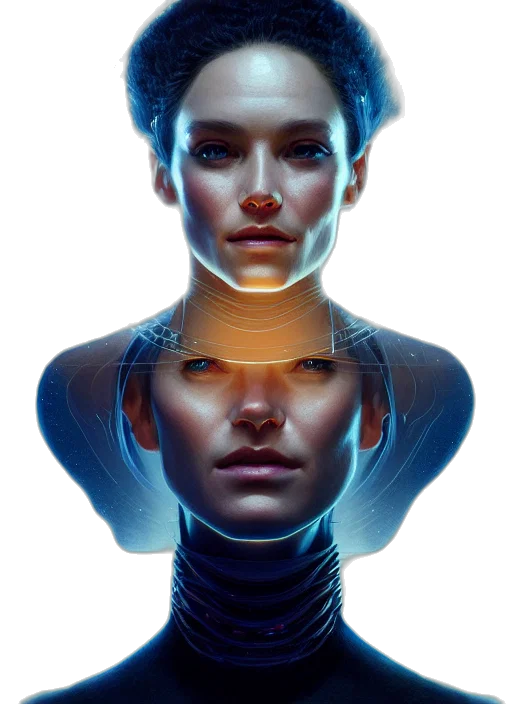 robot, face, mask, jewelry transparent PNG cut-out