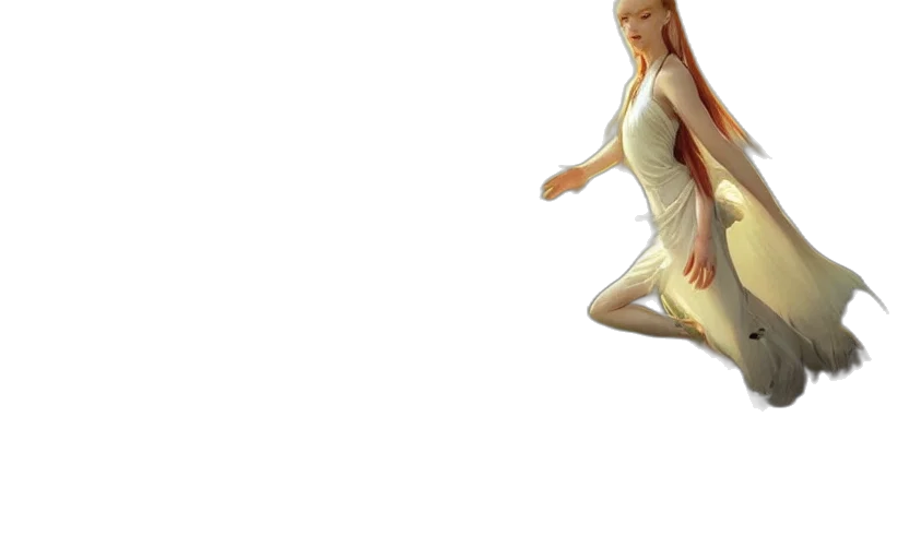 dress, staff, 3d render, concept art transparent PNG cut-out