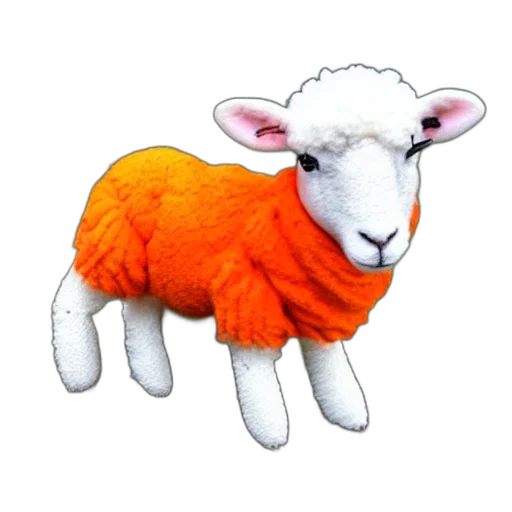 animal, cute, sheep, wearing transparent PNG cut-out
