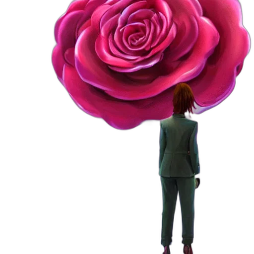 flower, jacket, umbrella, staff transparent PNG cut-out