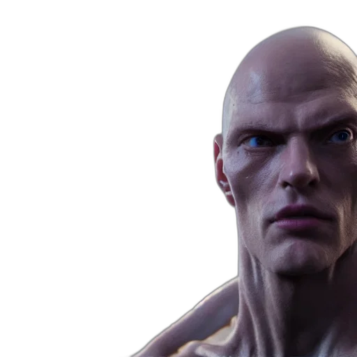 face, concept art, 3d render, photorealistic transparent PNG cut-out