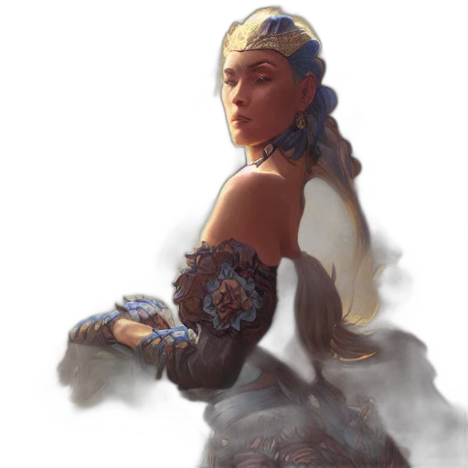 dress, jewelry, crown, face transparent PNG cut-out