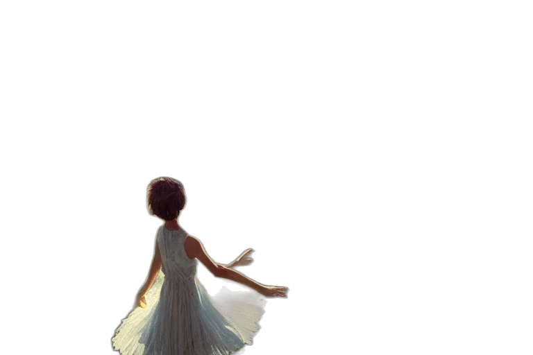 dress, creature, crown, hair transparent PNG cut-out