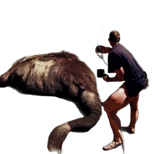 animal, creature, staff, weapon transparent PNG cut-out