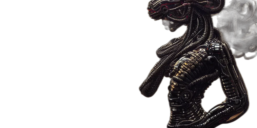 robot, creature, 3d render, concept art transparent PNG cut-out