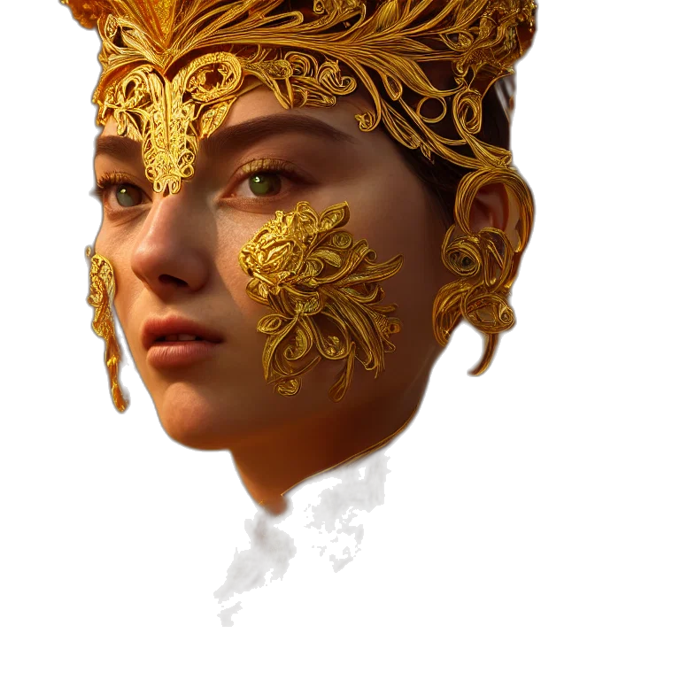 crown, mask, face, jewelry transparent PNG cut-out
