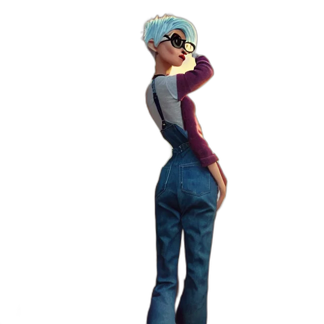 staff, jacket, robot, 3d render transparent PNG cut-out