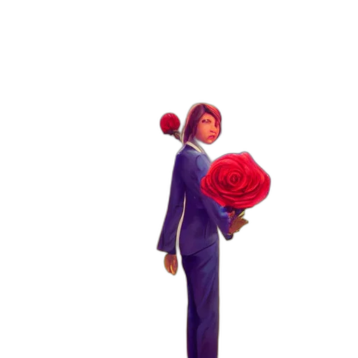 flower, staff, dress, umbrella transparent PNG cut-out